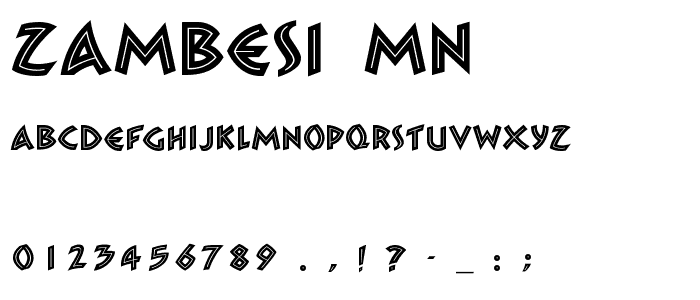 Zambesi MN  font